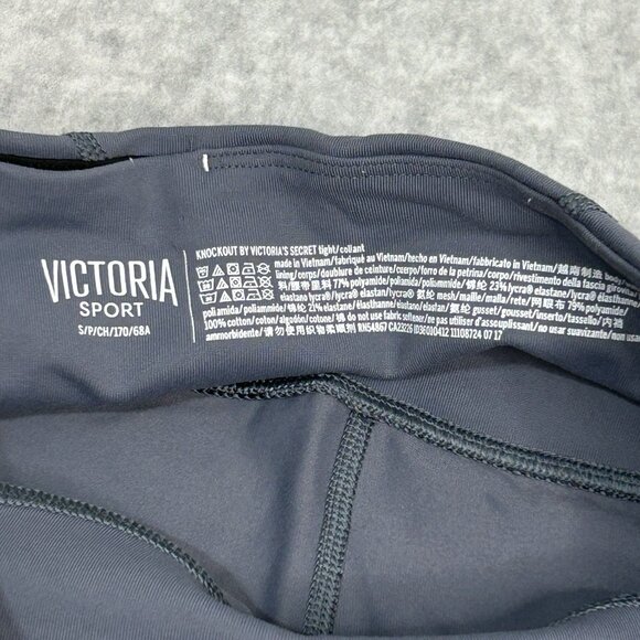 Victoria’s Secret Sport Knockout Mesh Leggings Small Slate Blue Athletic Yoga - Picture 5 of 12